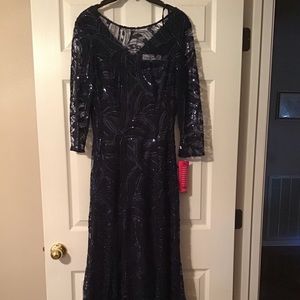 Navy Blue Sequined Formal Size 10